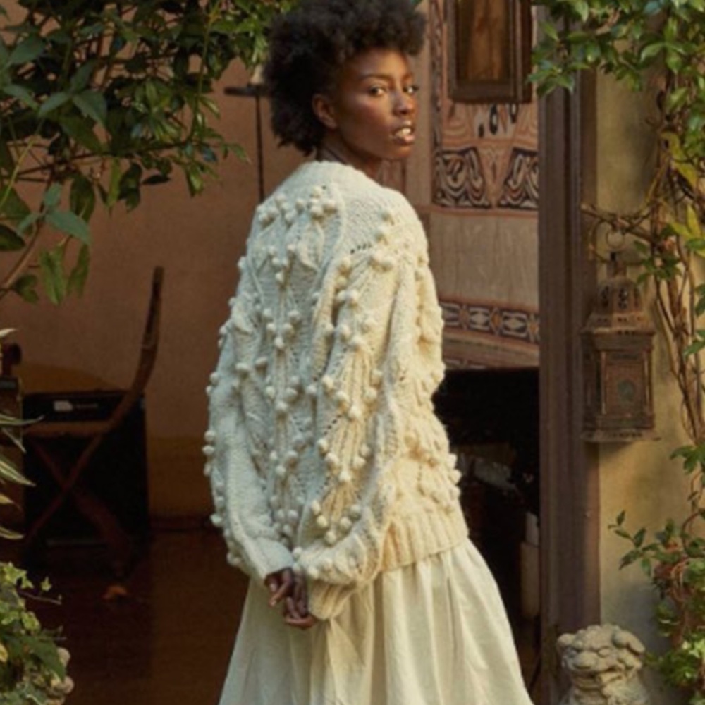 Doen Ivory Knit Cardigan